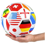 Balón De Fútbol Soccer Con Banderas Del Mundo 