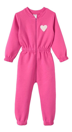 Macacao Feminino Longo Infantil Moletom Moda Inverno Frio