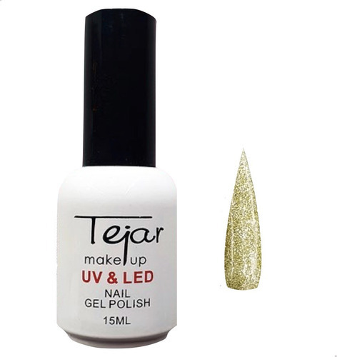Esmalte Semipermanente Top Coat Matte Tejar Uv/ Led Color N 36 - Oro Glitter