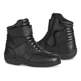 Bota Mujer Motociclista Biker Botin Moto Wkl 80008 Negro