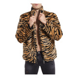 Chamarra De Lana F Para Hombre, Estilo Leopardo, Suave, Cáli