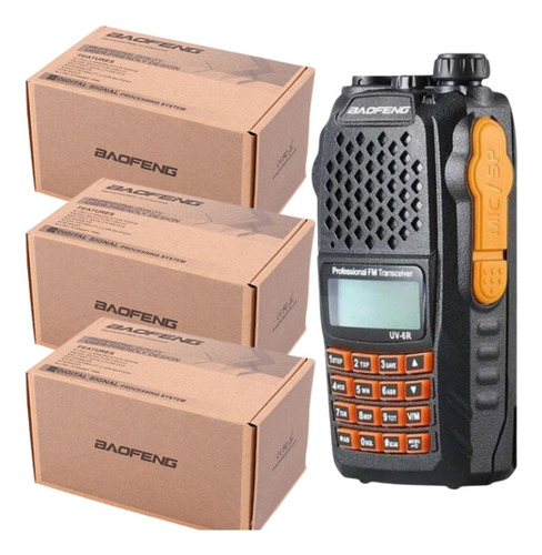 3 Rádios Baofeng Ht Walk Talk Dual Band Fm Uv-6r 7w Original