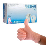 Guante De Latex Ambiderm Plus Rosa Caja Con 100 Talla M