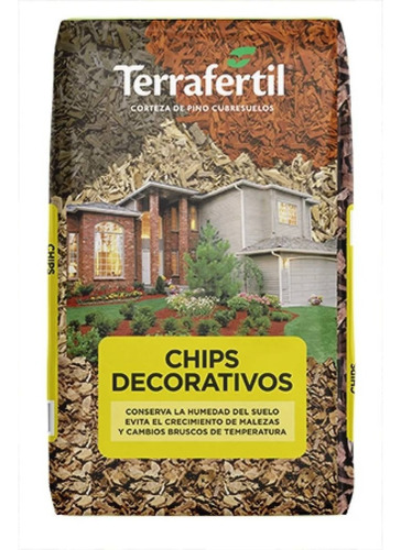 Chips Decorativos 50 Litros Terrafertil / Corteza De Pino