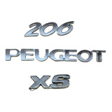 Kit Insignia Emblema Peugeot Numero 206 Palabra Peugeot Xs