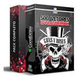 Pack 500 Vetores Cdr Bandas De Rock Logos Desenhos Clipart