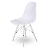 Cadeira De Jantar Empório Tiffany Eames Dsw Madera, Estrutura De Cor Branco White Pé Branco , 1 Unidade