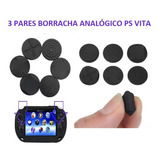 3 Pares Borracha Grip Analógico Ps Vita