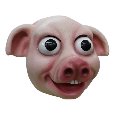 Máscara De Cerdo Puerco Marrano Pig Divertida Animales Color Rosa | Meses sin interés