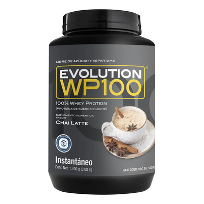 Evolution Wp100 - Bote Chai Latte De 1400 G - 0 Carbs Y 0 Grasas | Meses sin interés