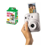 Câmera Instax Mini 12 Com 20 Filmes Branco Marfim  Fujifilm