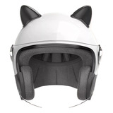 Casco De Motocicleta Con Orejas Gato Para Hombres Y Muje [u]