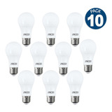 Pack De 10 Focos A19 Led Aksi 9w Luz Cálida Color De La Luz Blanco Cálido