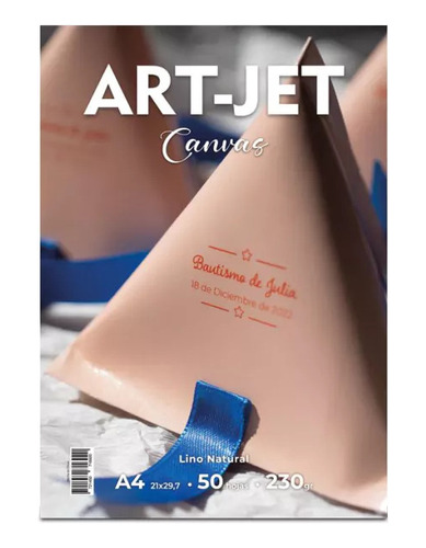 Papel Canvas Lino Natural 230g - Art-jet® - A4 - 50h