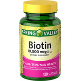 Biotin 120 Hair Skin Nails Control Cuidado Del Cabello Caida