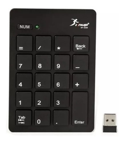 Teclado Numérico Usb Sem Fio C/ Alcance 10 Metros Kp-2038