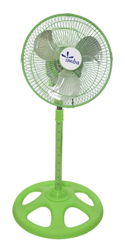 Ventilador Pedestal Chico 10  Diám Oscila 360° Verde 1 Pz