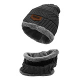 Combo Gorro Beanie + Cuello Lana Invierno Corderito Unisex