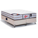 Cama+colchão Castor King Size Vitagel Classic Double 180x200 Cor Branco