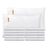 12pack Fundas De Almohada King Size 1800 Collection Dreamlab Color Blanco Liso