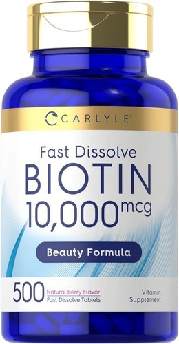 Carlyle | Biotin | 10,000mcg | 500 Fast Dissolve Tablets