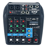 Consola Mezcladora De Audio Usb De 4 Canales Para Dj, 48 V,