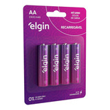 Pilha Recarregável Aa-2500 Mah Blist.4 Elgin