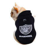 Sudadera Talla Grande Los Raiders Para Perro, Color Negro