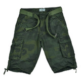 Bermuda De Hombre Camuflajeada, Short Camuflaje Cargo