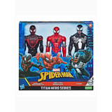 Pack 3 Figuras Spiderman Miles Morales Venom
