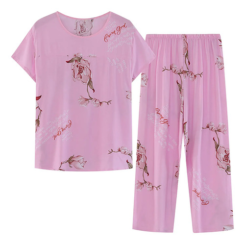 Conjunto De Pantalones Redondos De Dos Piezas Con Estampado