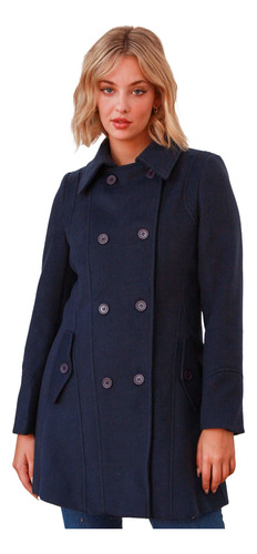 Saco Tapado Paño Mujer Abrigado Trench Invierno