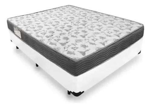 Cama Box Casal Iso 100 D33 138x188 Corino Branco - Ortobom