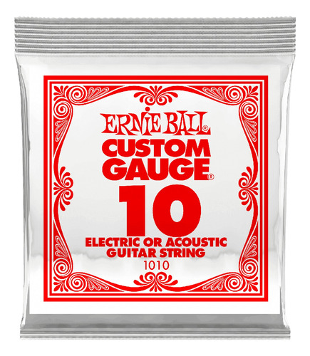 Cuerdas De Guitarra Eléctrica Ernie Ball Individuales 010