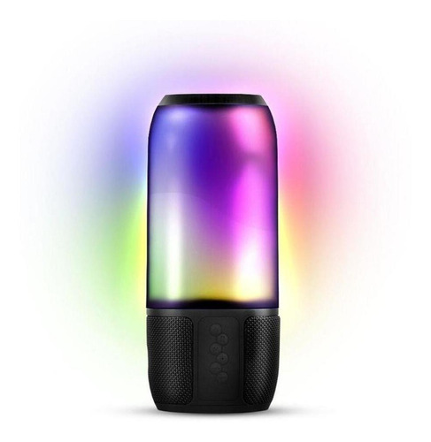 Caixa De Som Com Bluetooth Auxiliar Lightshow Novik Com Leds