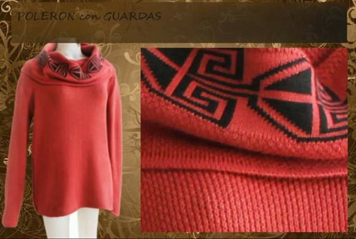 Sweter Dama Poleron Artesanal 100% Algodón  