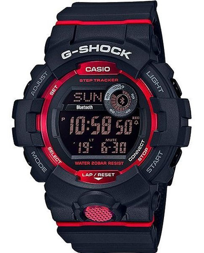 Relógio Casio G-shock  Digital Preto Gbd-800-1dr  *bluetooth Gtin 4549526202179 Cor Da Correia Preto Cor Do Bisel Preto Cor Do Fundo Lcd Negativo