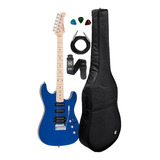 Guitarra Strinberg Sgs180 Azul Tbl Humbucker + Kit Capa Luxo Cor Transparent Blue Material Do Diapasão Bordo Orientação Da Mão Destro