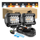 Luces Exploradoras Led 4 Pulgadas 60w Doble Color Strober