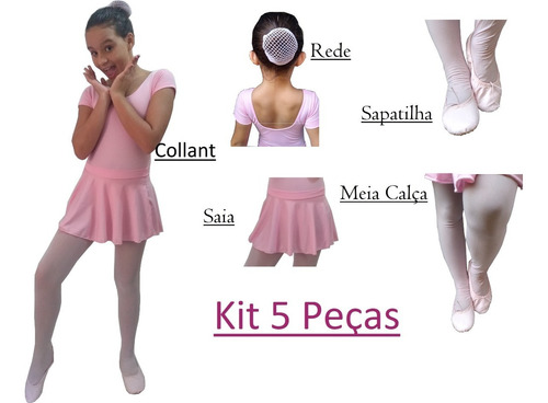 Kit De  Balet Rosa 5 Peças