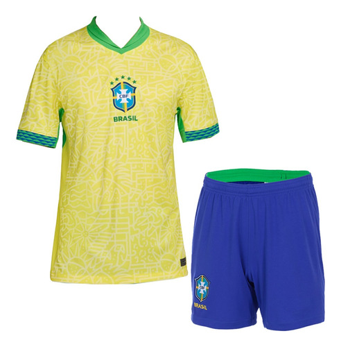 Uniforme Infantil Seleção Brasleira Novo Conjunto Oficial 