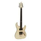 Guitarra Eléctrica Schecter Blackjack Atx C-1 De Caoba 2008 Aged White Satin Satin Con Diapasón De Ébano