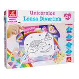 Lousa Unicórnio Infantil Menina Escolar Educativo Brinquedo