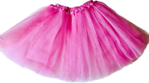 Tutu Colores Danza Tul Excelente Capas Brillos Nena Glitter