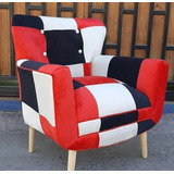 Patchwork Sillón Individual , Poltrona Estilo Patchwork