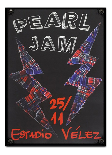 #539 - Cuadro Vintage 21 X 29 Cm / Poster Rock Pearl Jam 