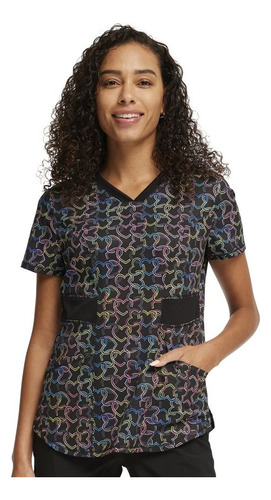 Top Uniforme Clínico Estampado Cherokee Infinity Lnkv