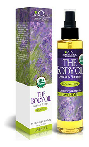 Aceite Corporal Orgánico Us - Lavanda Elegante - Jojoba Y Ro