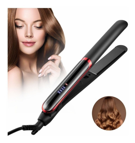 Plancha Para Cabello Alaciadora Ceramica Hopemob Color Negro