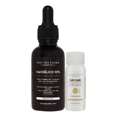 Suero Aclarante Ácido Mandélico 10% Mas Gluconolactona Para Manchas Y Todo Tipo de Piel Nuestra Tierra Cosmética | Meses sin interés